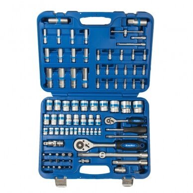 1/4" + 1/2" GALVUČIŲ RINKINYS 94VNT. 6-KAMPĖS