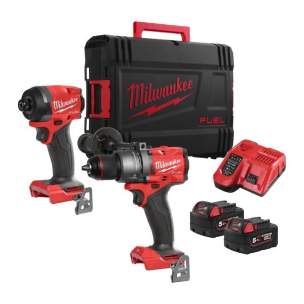 18V įrankių rinkinys Milwaukee M18 FPP2A3-502X (FPD3+FID3) 2x5,0 Ah