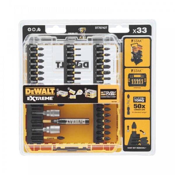 DeWALT 33 vnt. varžtų sukimo rinkinys