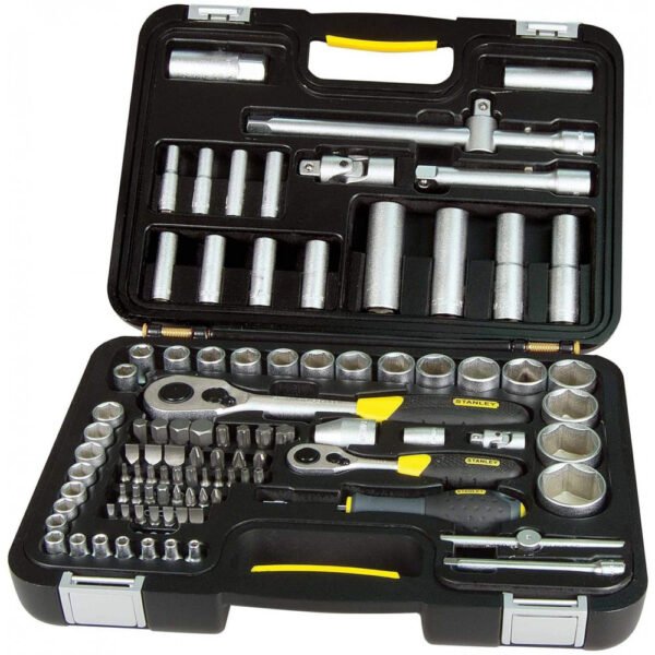 Stanley Maxi Drive Expert 1/2" ir 1/4" raktų ir galvučių komplektas, 96 dalių