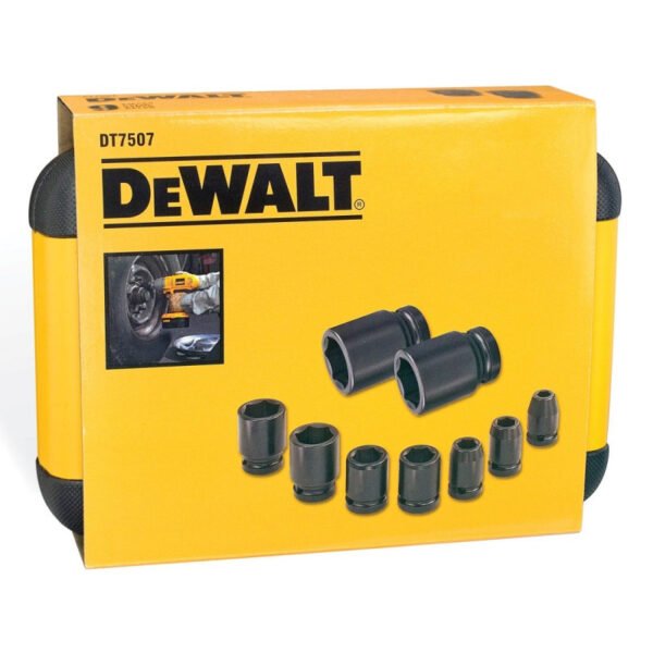 DT7507 DeWALT 1/2" smūginių sukimo galvučių rinkinys (9 vnt.) - Image 3